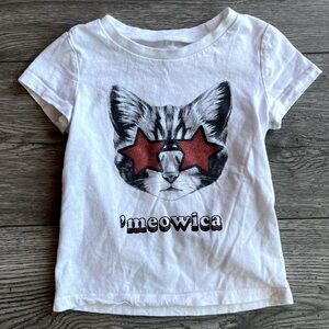 Oshkosh Originals Toddler Girl ‘Meowica Short Sleeve T-Shirt 2T